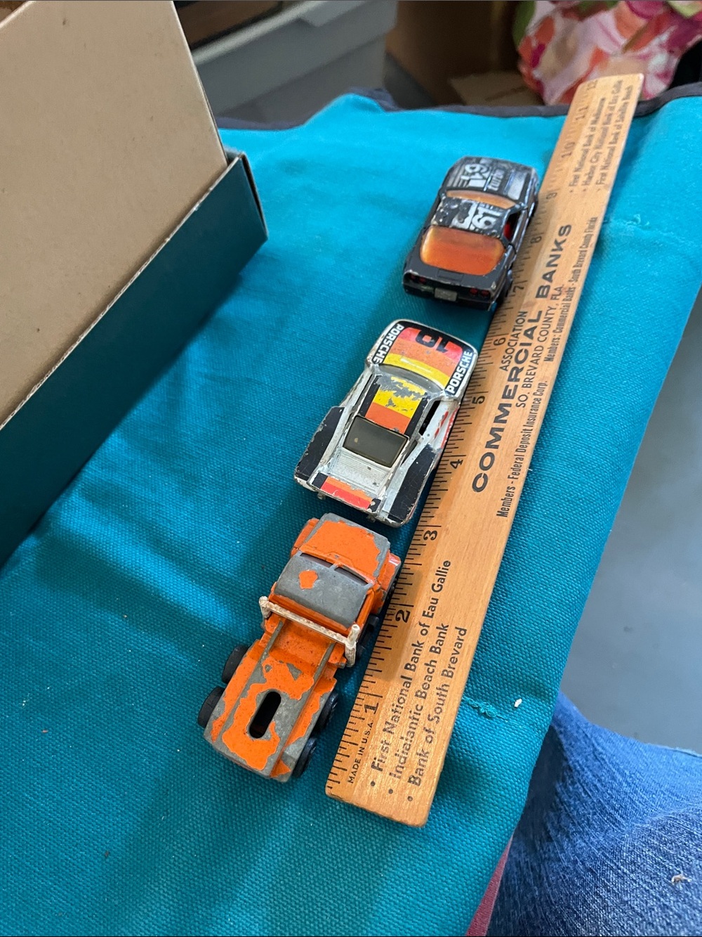 Orange Die-Cast Toy Car Trio - Vintage Racing Set